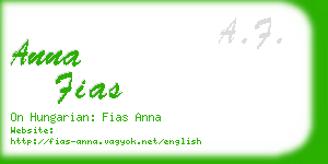 anna fias business card